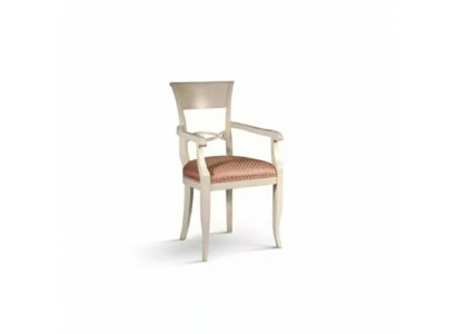 Stuhl mit Armlehne Braun Design Wohnzimmer Polster Esszimmer Holz Neu
