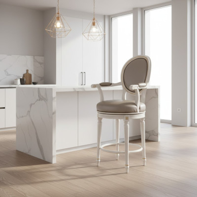 Rund Sitzhocker Holzhocker Massivholz Hocker Stühl Barhocker Silber Neu