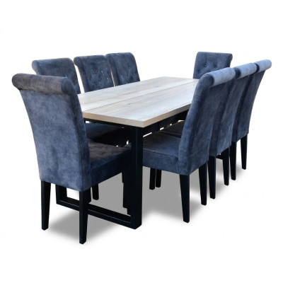 Esszimmer Esstisch 8x Stühle Garnitur Tisch Gruppe 9tlg. Set Komplett