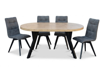Esstisch 4 x Stühle Esszimmer Set Essgruppe Luxus Stuhle Tisch 5tlg.