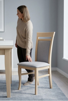 Esszimmer Stuhl ohne Armlehne Klassisch Neu Designer Polster Sitzmöbel
