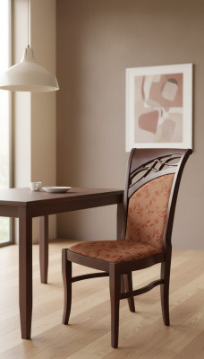 Stuhl Designer Lehnstuhl Polster Stühle Gastro Esszimmer Stoff Möbel Neu