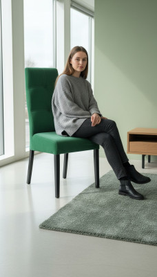Stuhl Holz Polsterstuhl Esszimmer Luxus Design Lehnstuhl Echtholz Neu