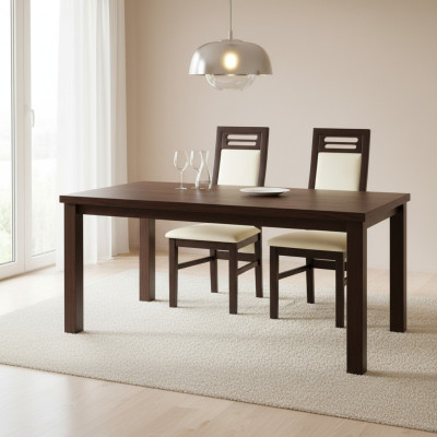 Stuhl ohne Armlehne Esszimmerstuhl Holz Esszimmer Schwarz Design Modern