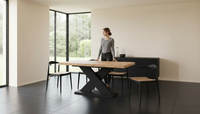 Esstisch Ausziehbar Holz Tische Modern Design Esszimmer Luxus Möbel