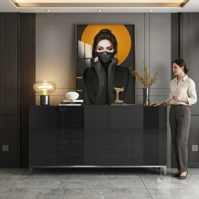Sideboard Luxus Schrank Regal Holz Anrichte Wohnzimmer Modern Designer