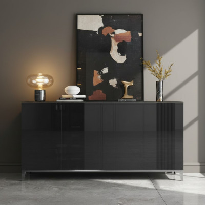 Sideboard Luxus Schrank Regal Holz Anrichte Wohnzimmer Modern Designer