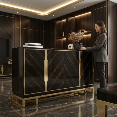 Kommode Sideboard Schrank Luxus Schrank Regal Möbel Holzschrank Neu