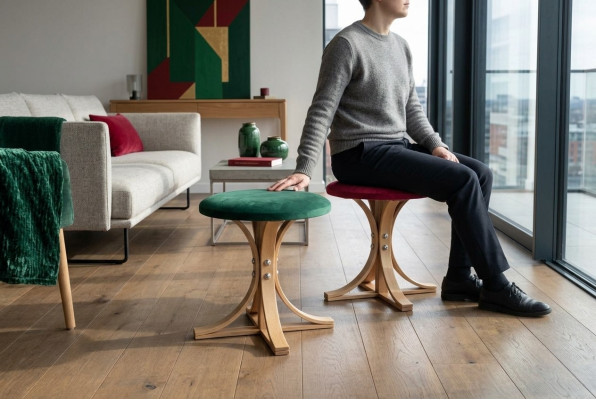 Designer 2x Hocker Komplett Einrichtung Modern Wohnzimmer Luxus Möbel