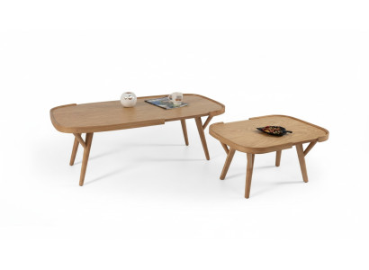Wohnzimmer Set 2 tlg 2x Couchtische Designer Möbel Modern Komplett Holz