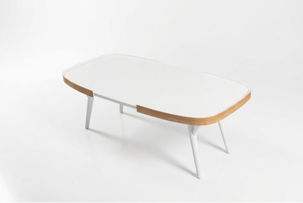 Holz Weiß Couchtisch Wohnzimmer Designer Modern Einrichtung 