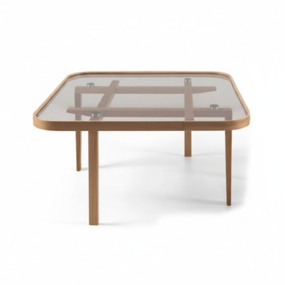 Wohnzimmer Couchtisch Moderner Luxus Möbel Glastisch Designer Holz