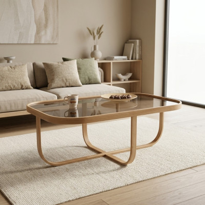 Wohnzimmer Couchtisch Moderner Luxus Möbel Glastisch Beistell Tisch