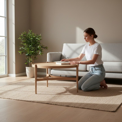Holz Couchtisch Wohnzimmer Möbel Luxus Beistelltisch Modern Einrichtung