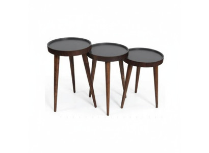 Braun Holz 3x Couchtische Wohnzimmer Komplett Beistelltisch Luxus Tische