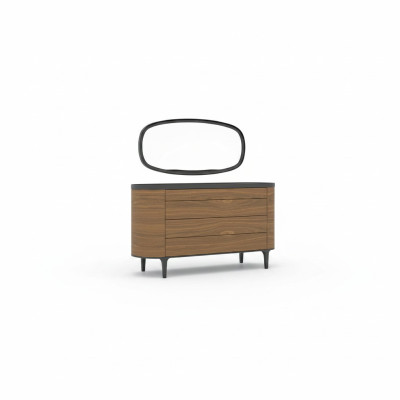 Kommode mit Spiegel Design Luxus Schrank Modern Stil Schlafzimmer Möbel Neu
