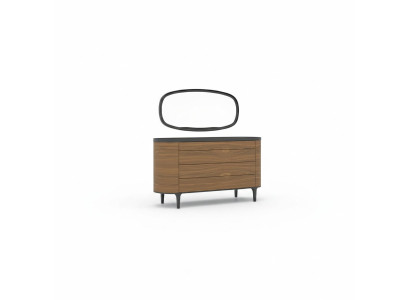 Kommode mit Spiegel Design Luxus Schrank Modern Stil Schlafzimmer Möbel Neu