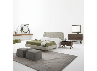 Schlafzimmer Set 5tlg Luxus Doppel Bett 2x Nachttische Luxus Kommode mit Spiegel