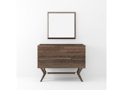 Luxus Kommode mit Spiegel Schlafzimmer Stil Modern Holzschrank Design
