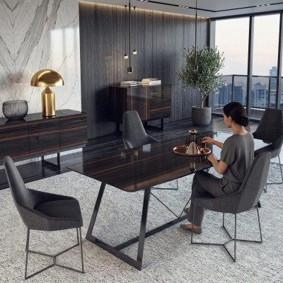 Luxus Esstisch 4x Stühle Esszimmer Komplett Set Neu Möbel Modern Design 5tlg