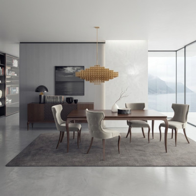 Luxus Esszimmer Set 6tlg Neu Esstisch 4x Stühle Einrichtung Sideboard
