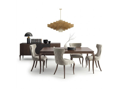 Luxus Esszimmer Set 6tlg Neu Esstisch 4x Stühle Einrichtung Sideboard