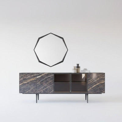 Sideboard mit Spiegel Luxus Einrichtung Esszimmer Komplett Set Modern Möbel