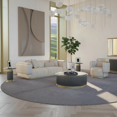 Wohnzimmer Set 2tlg Sofa Komplett Design Dreisitzer Sofa Neu Sessel Sofagarnitur