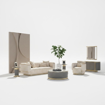 Wohnzimmer Set 2tlg Sofa Komplett Design Dreisitzer Sofa Neu Sessel Sofagarnitur