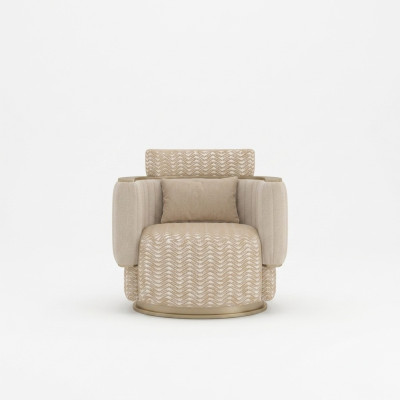 Beige Sessel Wohnzimmer Luxus Polstermöbel Design Modern Einrichtung Neu