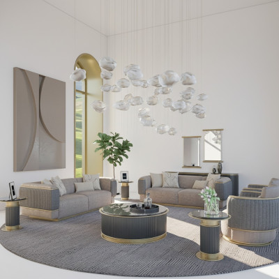 Sofagarnitur 4tlg Polstersofa Wohnzimmer Dreisitzer Sofa Design Modern Sessel