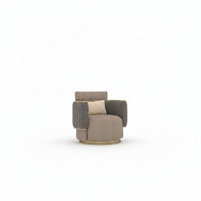 Wohnzimmer Einrichtung Grau Sessel Polster Textil Modern Polstermöbel Neu