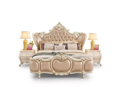 Schlafzimmer möbel Bett 2x Nachttische Luxus-Set Neu klassische Möbel 3tlg