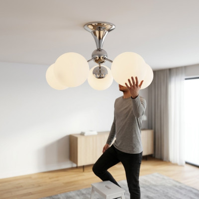 Deckenlampe Ein Chrome Pendelleuchte Wohnzimmer Luxus Leuchte Lampen