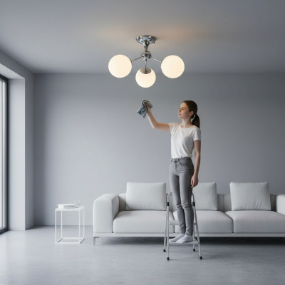 Deckenlampe Luxuriös für Stil Opal Glass für Zuhause Wohnzimmer 45x30cm