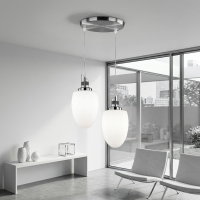 Deckenlampe moderner White Glass Wohnzimmer Luxus neu Stil 33x70cm