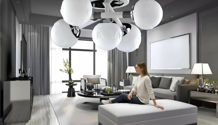 Design Leuchte Lampen Leuchten 65x28 Deckenleuchten Kugeln deckenlampen