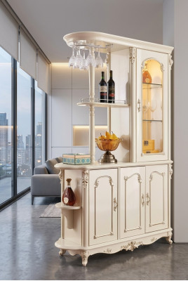 Barschrank für das Esszimmer klassische perlweiße Möbel neuer Luxus