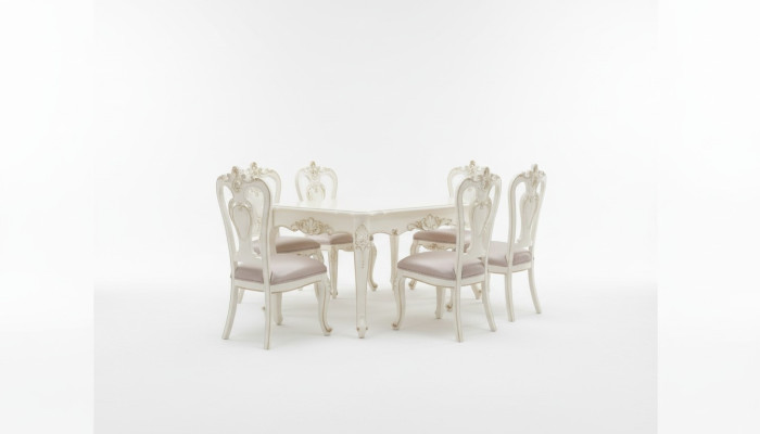 Esszimmer Set luxuriös Esstisch 6x Stühle klassische Möbel 7tlg neu