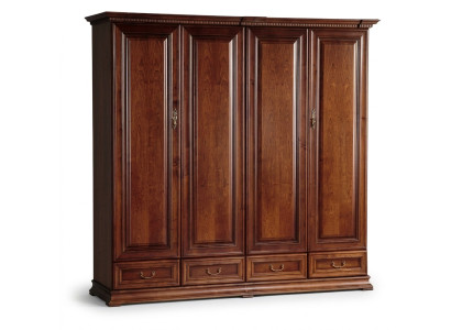 Kleiderschrank Schlafzimmer Holz Schrank Barock Rokoko Schränke 4türig