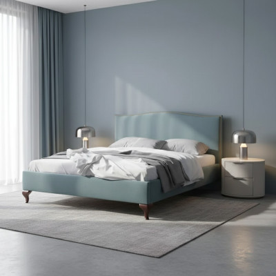 Bett Polster Design Luxus Doppel Hotel Betten Holz Doppelbetten klassischer Stil