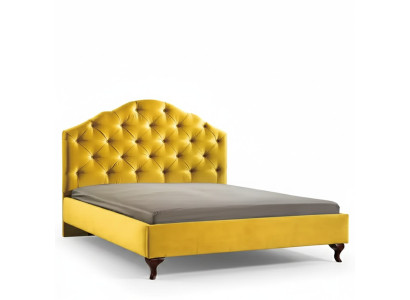 Chesterfield gelbes Bett für das Schlafzimmer Betten Doppel helle Luxus