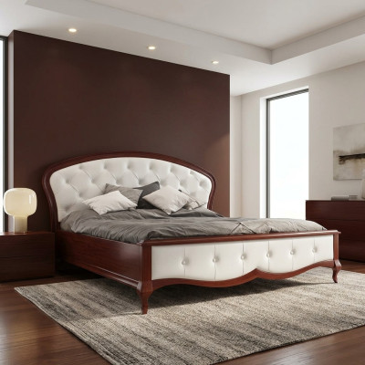 Bett Polster Design Luxus Doppel Hotel Betten Barock Holz Möbel Neu