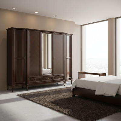 Kleiderschrank Schlafzimmer Holz Schrank Art déco Stil Barock Schränke