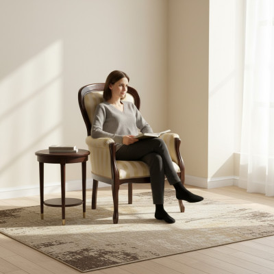 Luxus Sessel Wohnzimmer Textil Sessel klassisch Design Polsterung