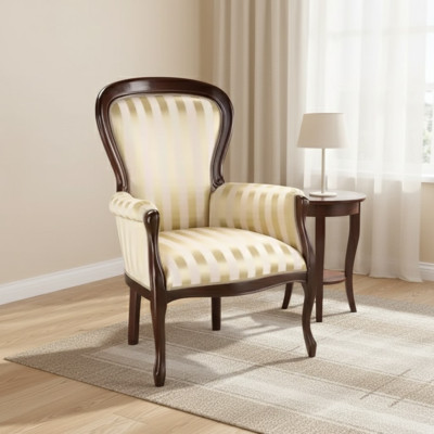 Luxus Sessel Wohnzimmer Textil Sessel klassisch Design Polsterung