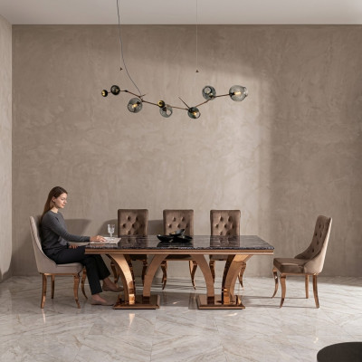 Luxus Esstisch Modern Esszimmer Esstische Tische Design Metall Tisch