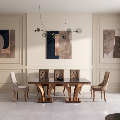 Luxus Esstisch Modern Esszimmer Esstische Tische Design Metall Tisch
