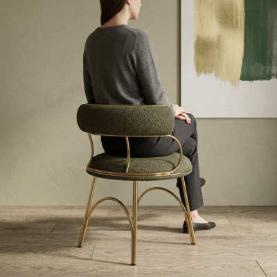 Designer Grüner Esszimmerstuhl Luxus Einsitzer Moderne Esszimmer Möbel