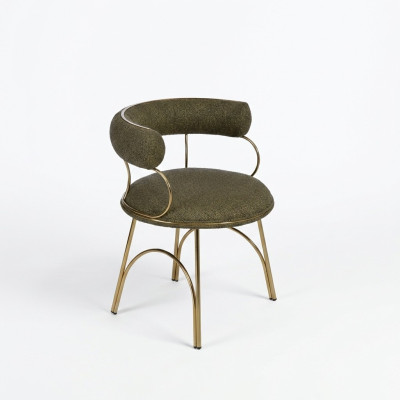 Designer Grüner Esszimmerstuhl Luxus Einsitzer Moderne Esszimmer Möbel